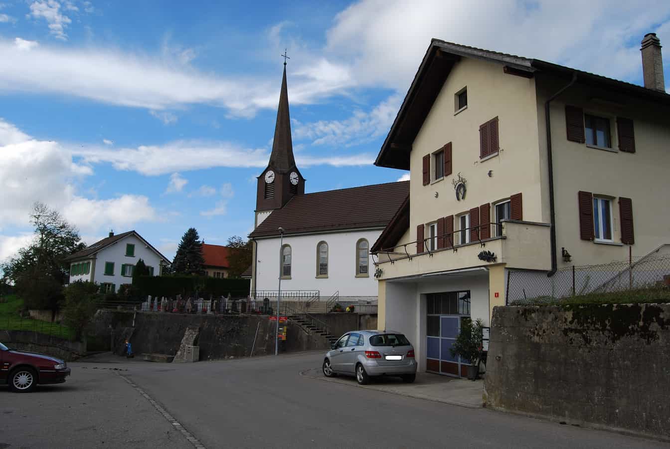 Katholische Kirche von Ponthaux, Kanton Freiburg, Schweiz