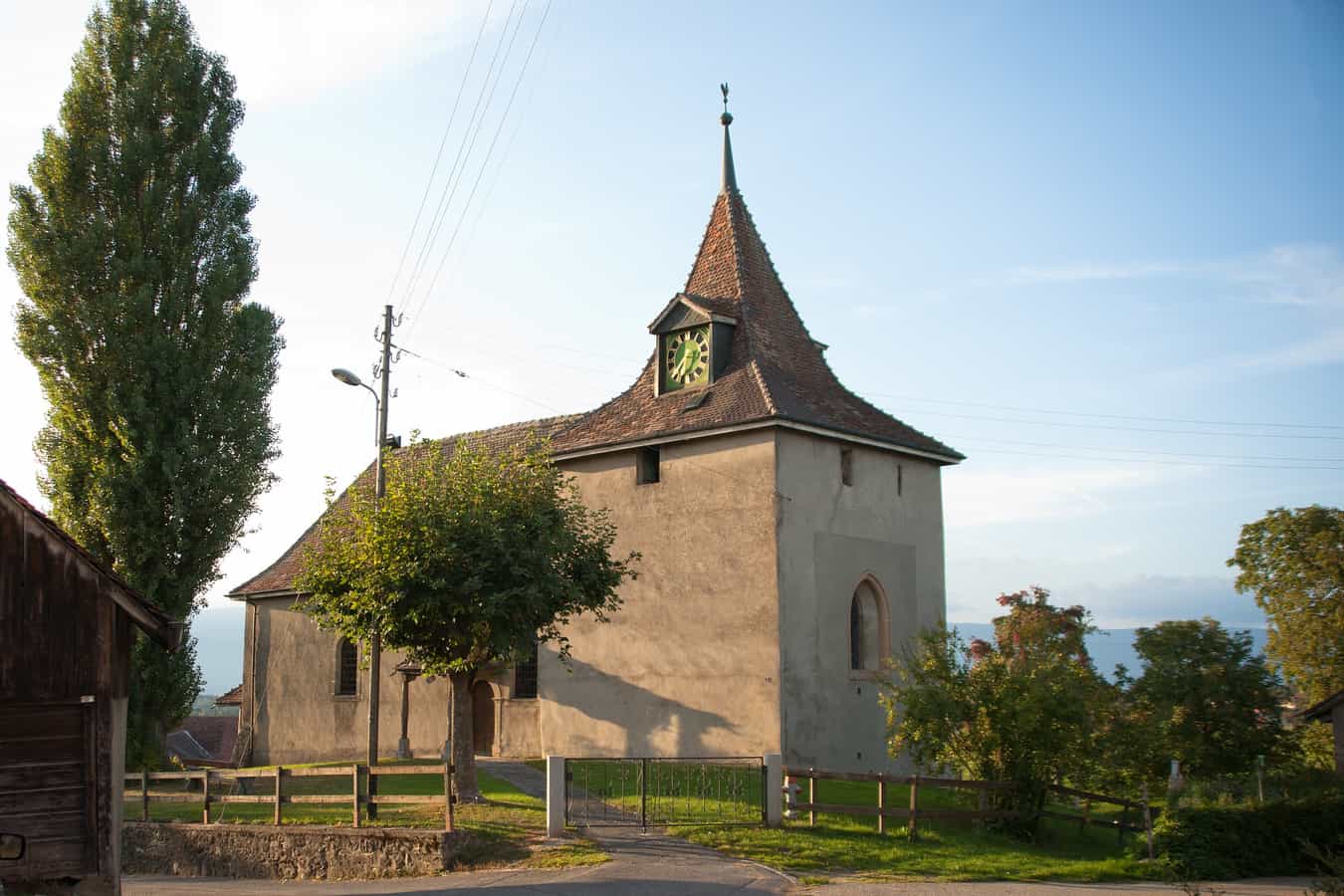 Kirche in Vuarrens, Kanton Waadt, Schweiz.