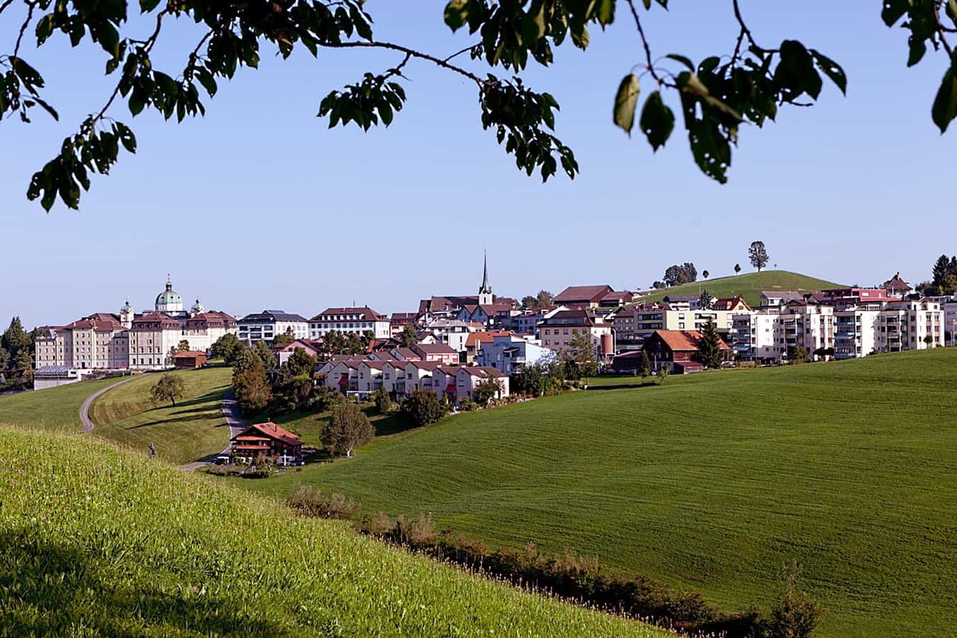 Sicht auf den Ortsteil Menzingen