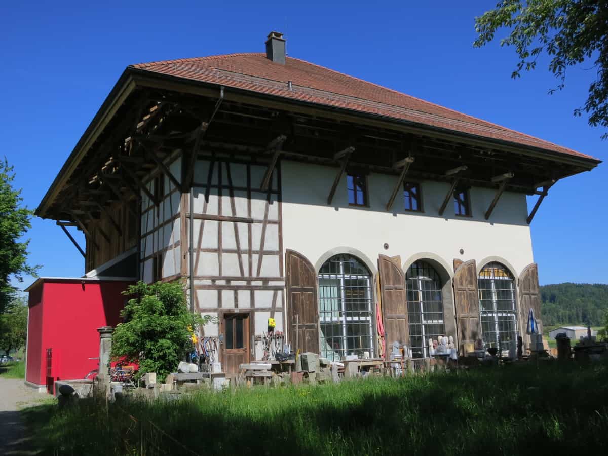 Der 1847 fertiggestellte Tröckneturm im Sulzerhof diente zum Trocknen der gefärbten Baumwolltücher.