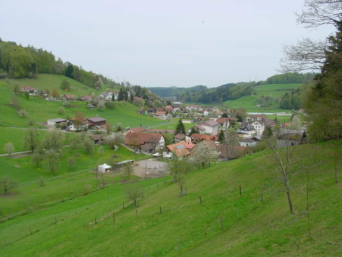 Blick auf Bottenwil vom Bottenstein