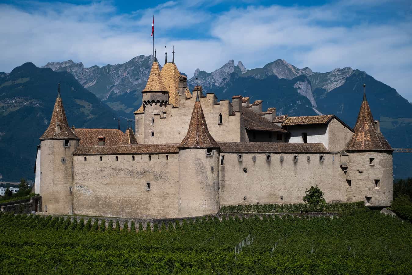 Das Schloss von Aigle in der Schweiz im Juli 2022.