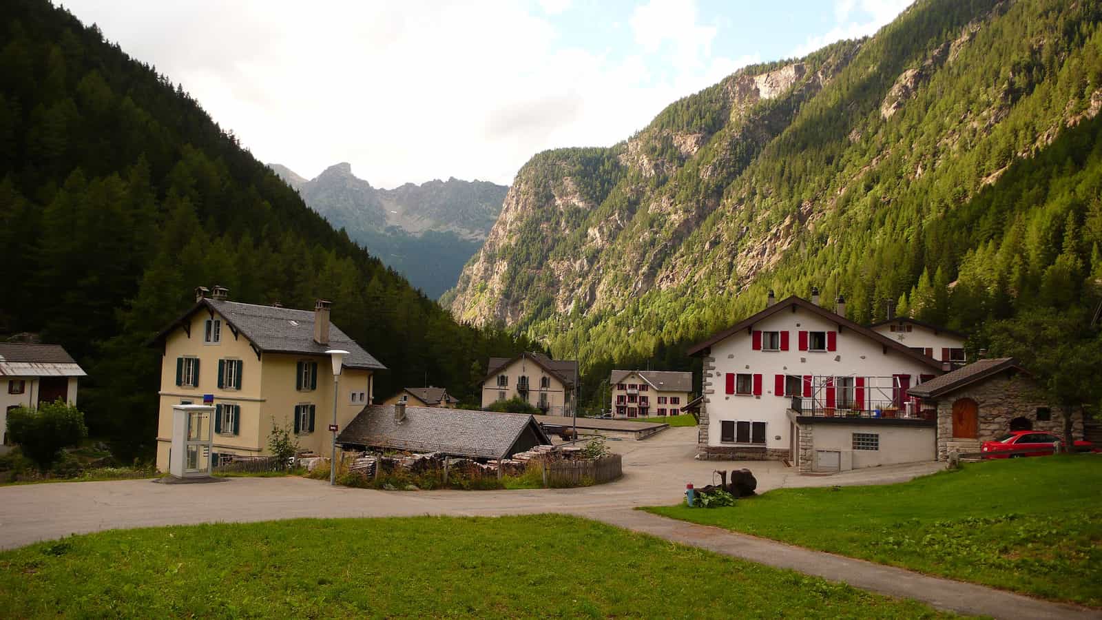 Dorf Trient, Wallis, Schweiz