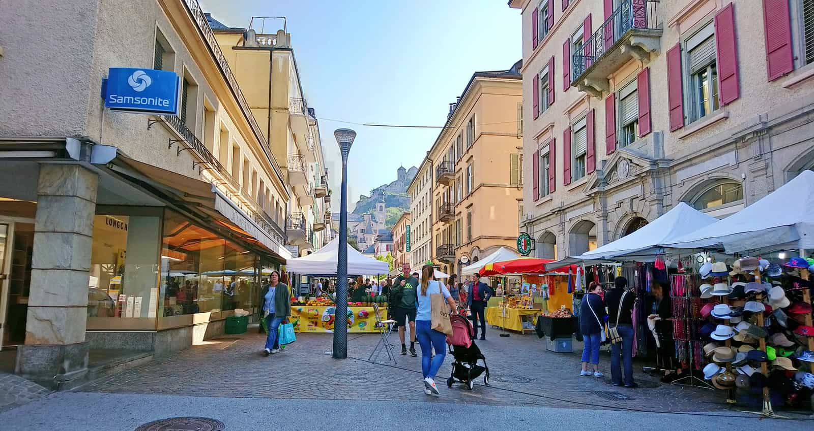 Die Rue de Lausanne in Sion
