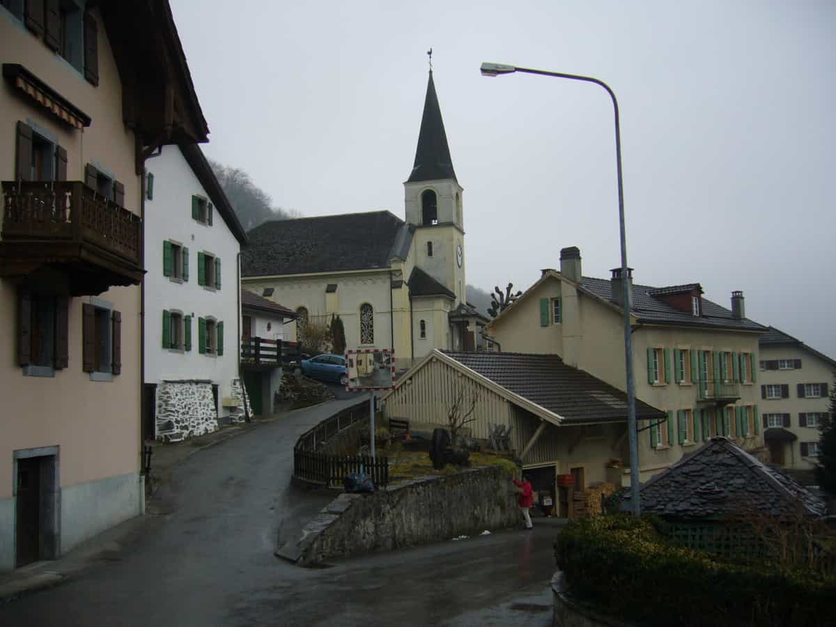 Kirche von Lavey-Village, Gemeinde Lavey-Morcles, Kanton Waadt, Schweiz