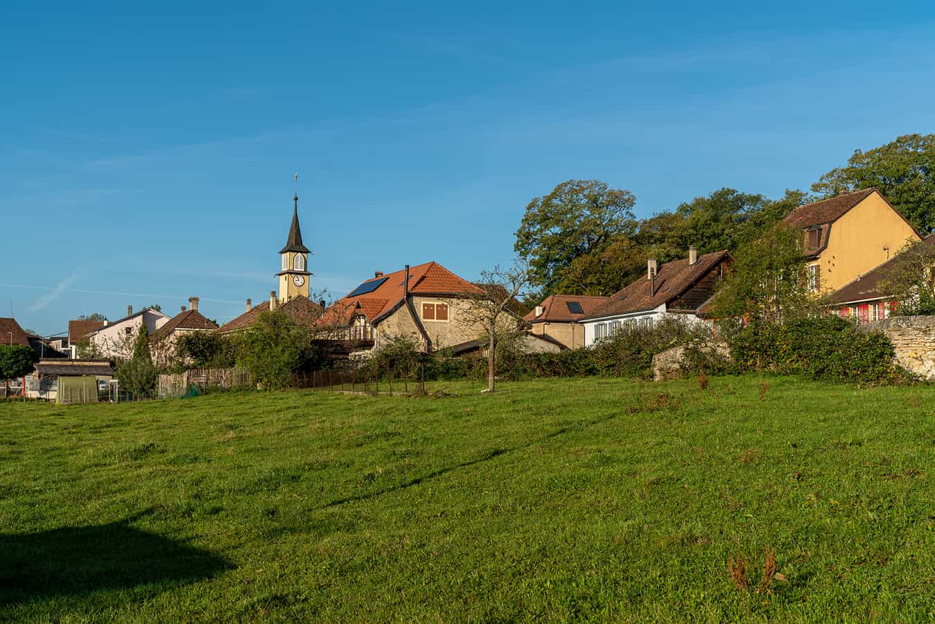 Ansicht von Corcelles-près-Concise, im Kanton Waadt