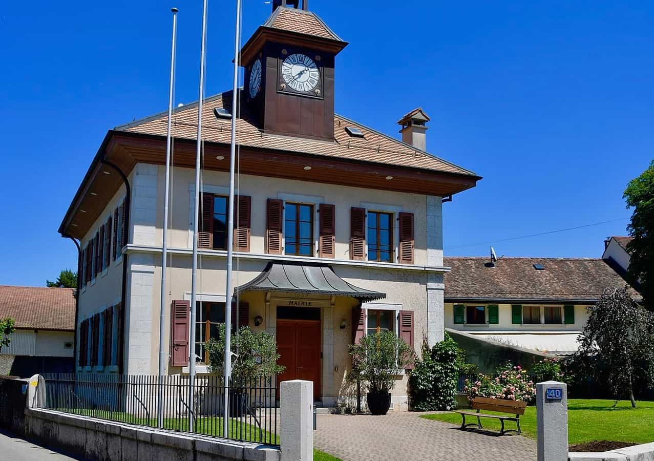 La mairie d'Avully (GE), en Suisse.