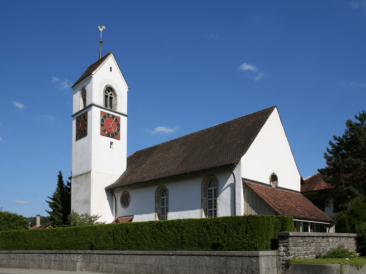 Die reformierte Kirche von Rüti bei Büren, Schweiz