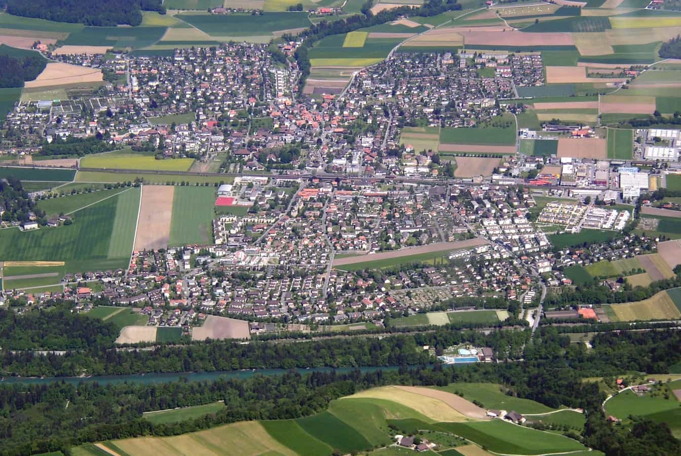 Münsingen vom Belpberg (Chutzen)