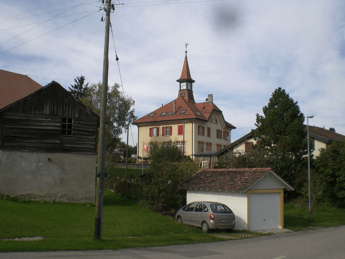 School building of Oppens, canton of Vaud